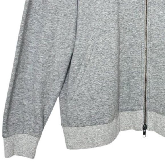 Eileen Fisher Gray Organic Cotton Knit 2 Way Zip Bomber Jacket X - Picture 4 of 13